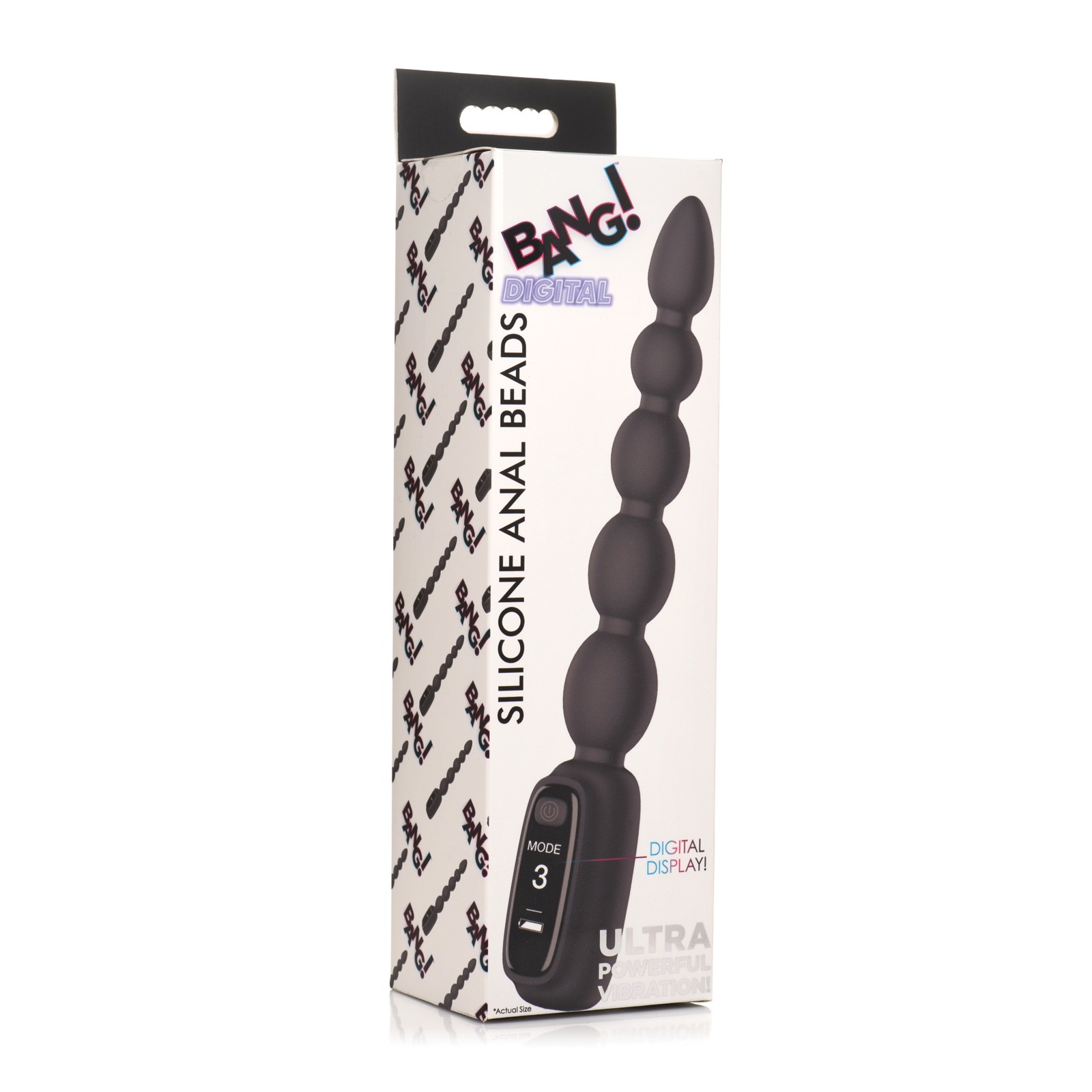 Bang Digital Silicone Anal Beads Black