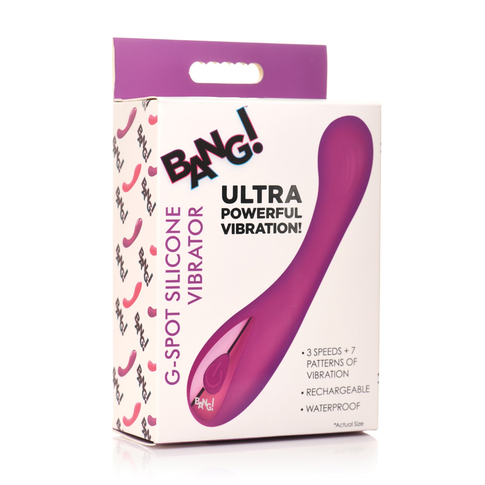 Vibrador de Silicona Bang! para G-Spot en Púrpura