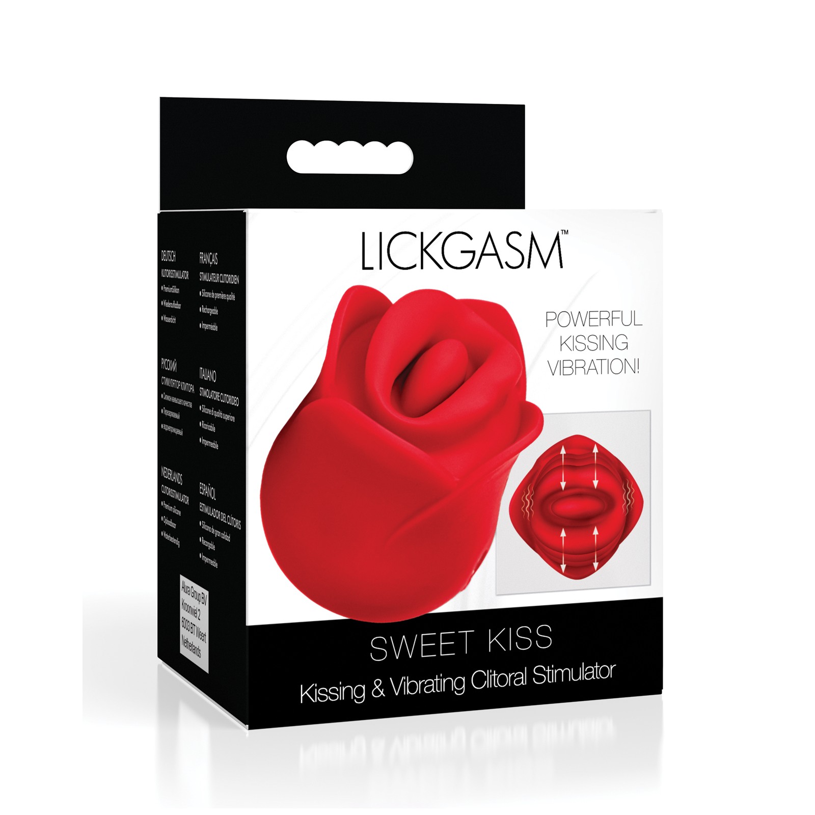 Lickgasm Sweet Kiss Vibrating Clitoral Stimulator - Red