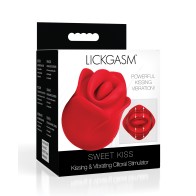 Lickgasm Sweet Kiss Vibrating Clitoral Stimulator - Red