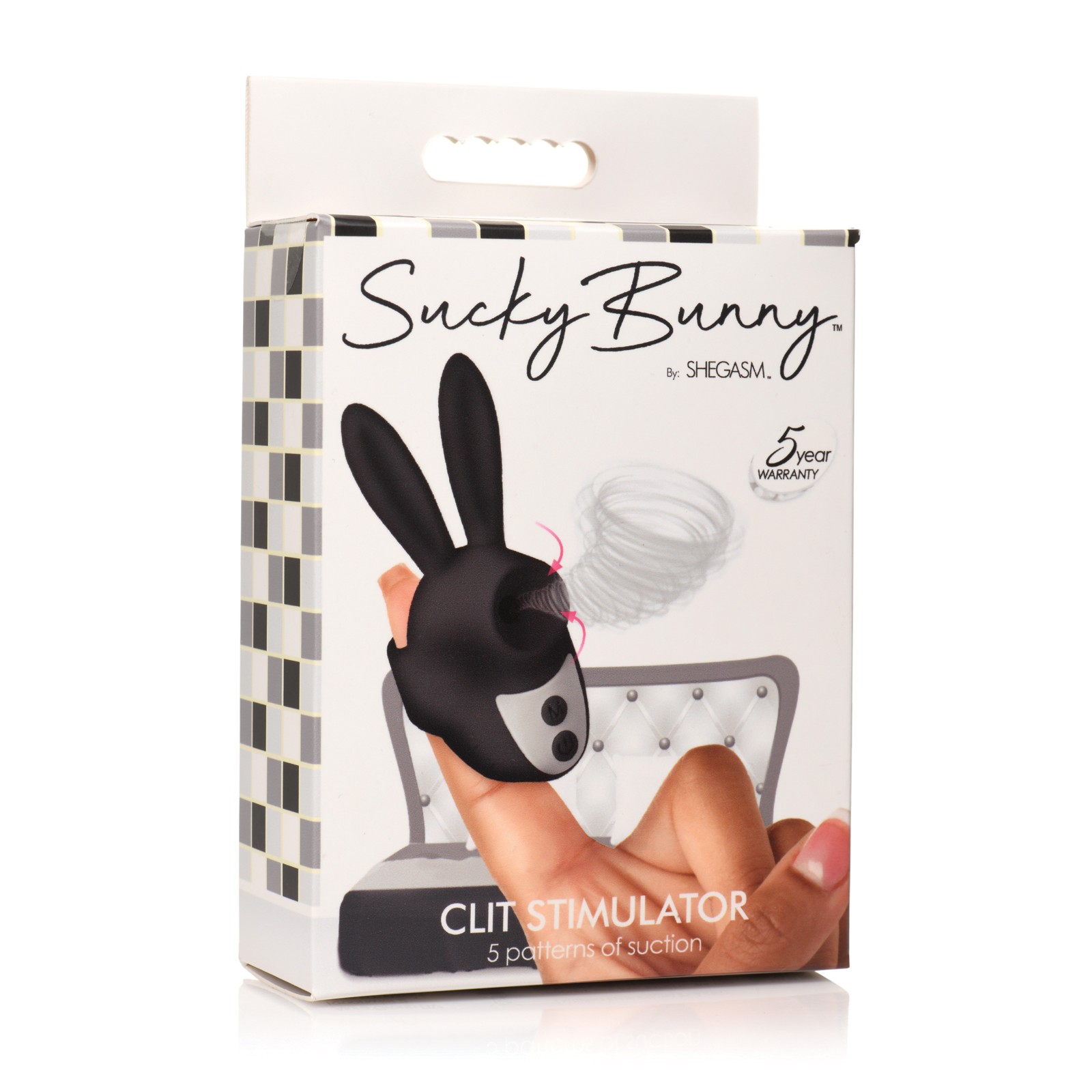 Shegasm Black Sucky Bunny Clit Stimulator