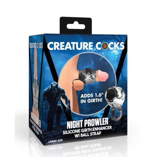 Funda de Silicona Creature Cocks Night Prowler y Estirador de Testículos Grande