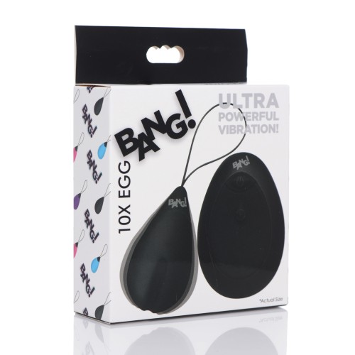 Bang 10X Silicone Vibrating Egg Black