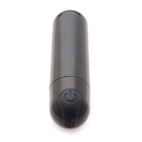 Bang! 10X Rechargeable Vibrating Metallic Bullet Black