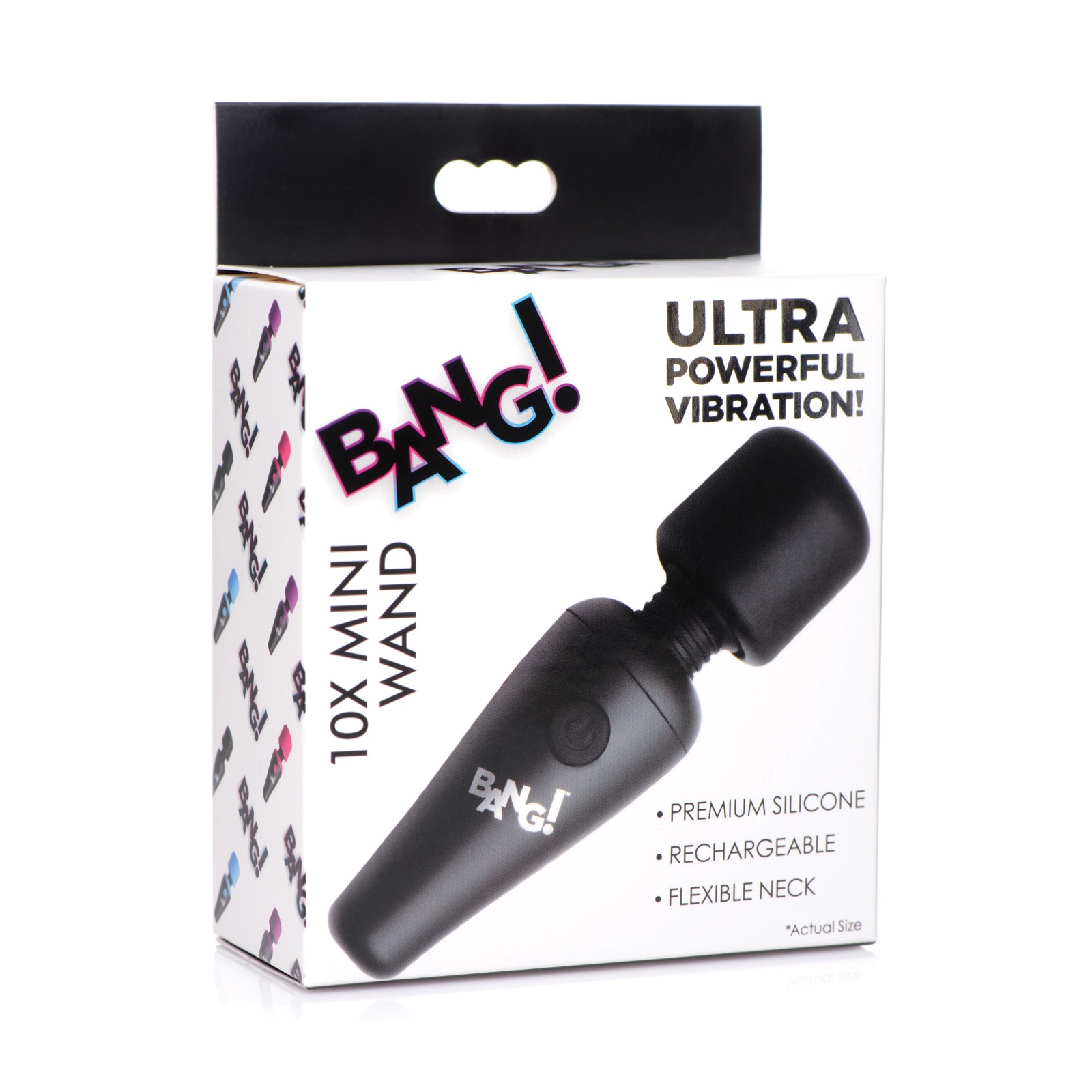 Bang 10X Mini Vibrating Silicone Wand Black