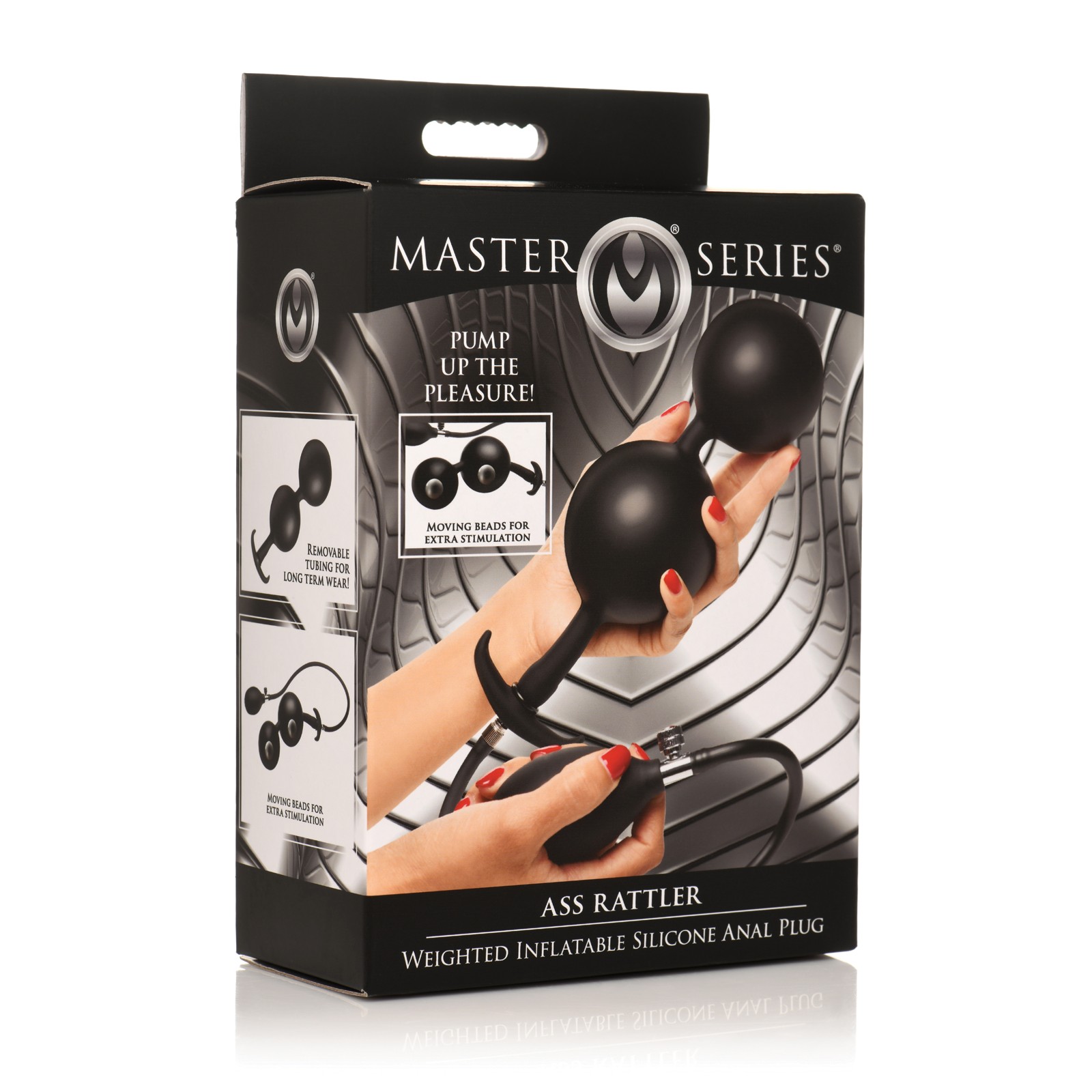 Master Series Ass Rattler Inflatable Anal Plug Black