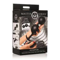 Master Series Ass Rattler Inflatable Anal Plug Black