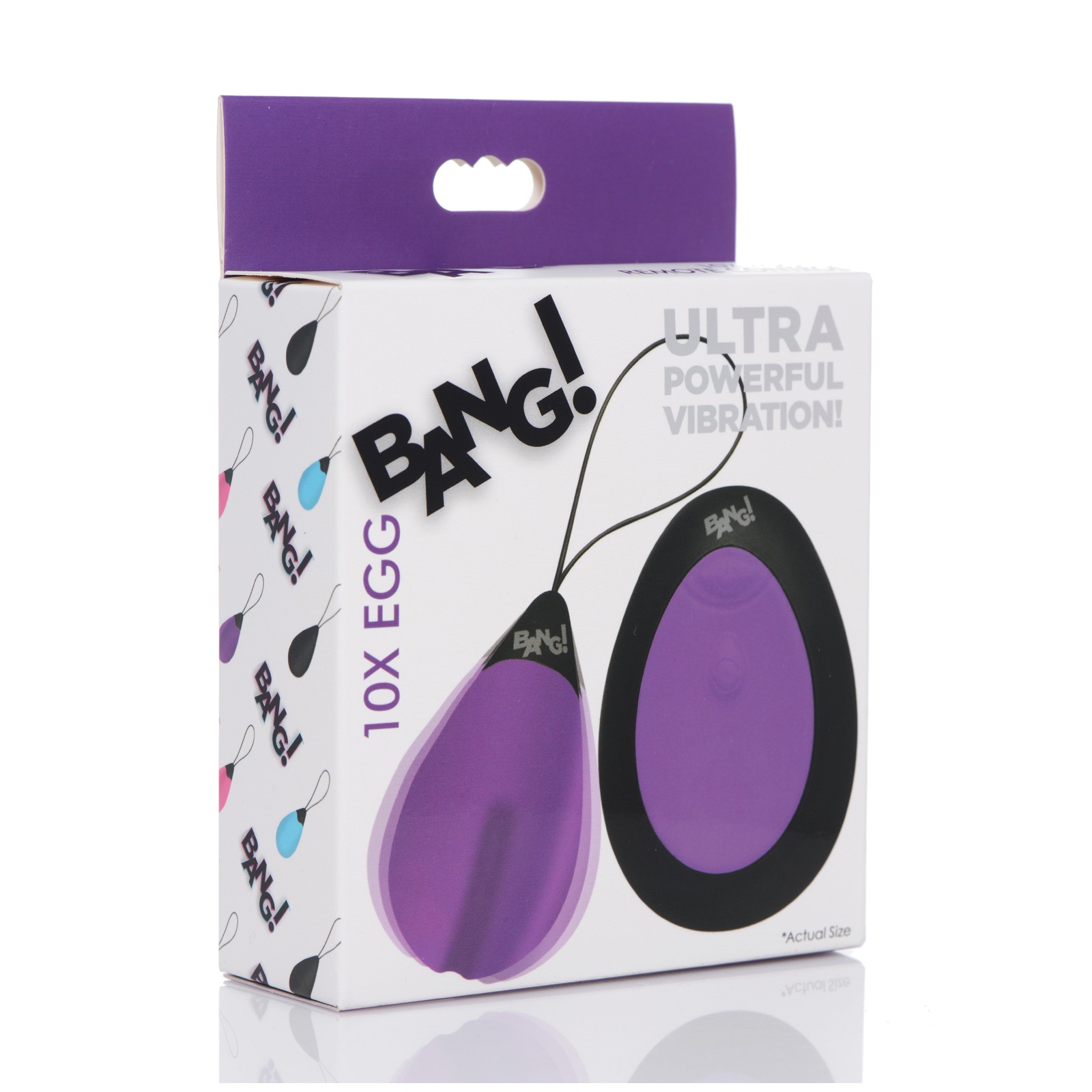 Bang! 10X Silicone Vibrating Egg - Purple Waterproof