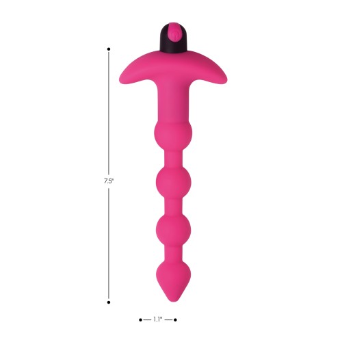 Bang! 28X Vibrating Silicone Anal Beads w/Remote Control - Pink