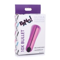 10X Rechargeable Vibrating Bullet Purple