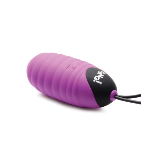 Bang! 28X Ribbed Silicone Egg Purple