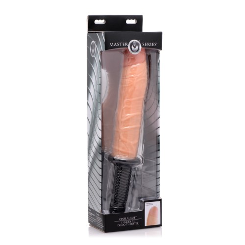 Master Series Onslaught XL Vibrating Dildo Thruster Light