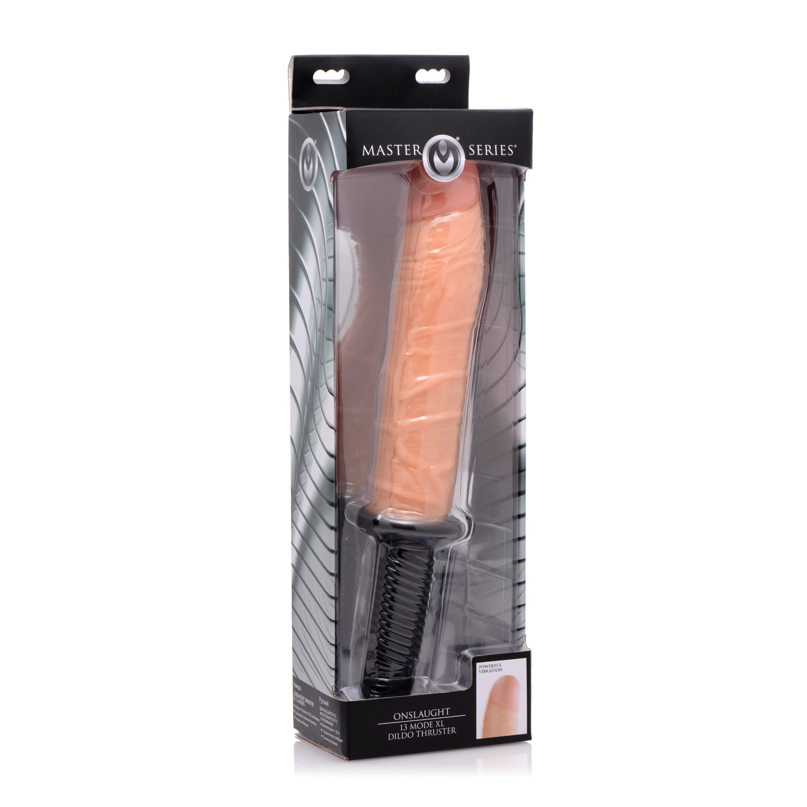 Master Series Onslaught XL Vibrating Dildo Thruster Light