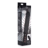 Master Series 8X Auto Pounder Vibrating Dildo Black