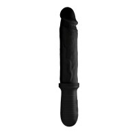 Master Series 8X Auto Pounder Vibrating Dildo Black