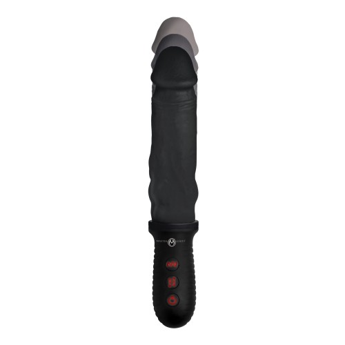 Master Series 8X Auto Pounder Vibrating Dildo Black