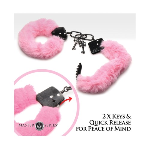 Soft Furry Handcuffs in Pink