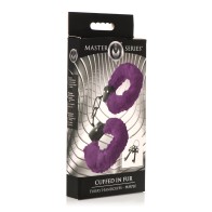 Master Series Furry Handcuffs - Purple