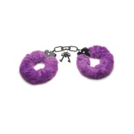 Master Series Furry Handcuffs - Purple