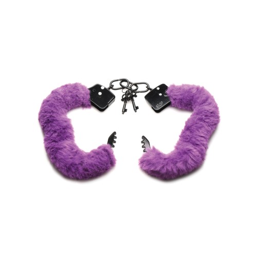 Master Series Furry Handcuffs - Purple