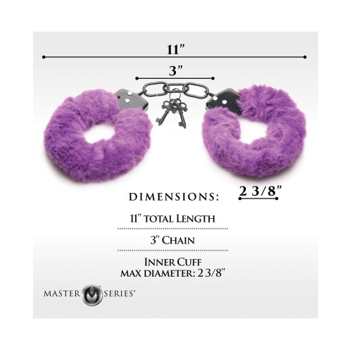 Master Series Furry Handcuffs - Purple