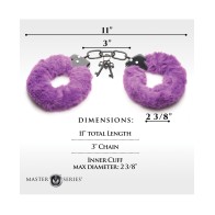 Master Series Furry Handcuffs - Purple