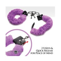 Master Series Furry Handcuffs - Purple