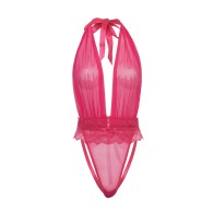 Teddy Halter de Encaje Transparente Maylah