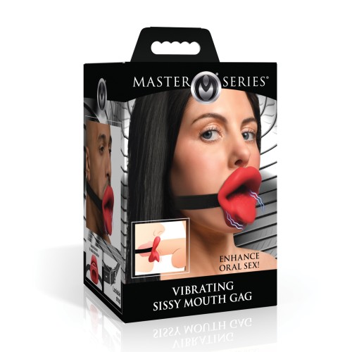 Gag Vibrante Sissy Master Series - Rojo