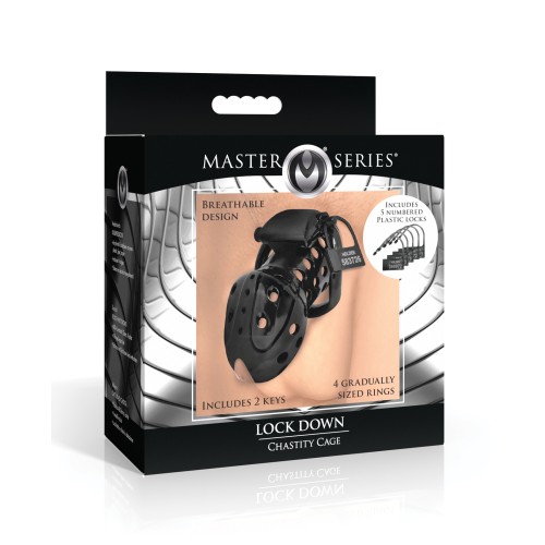 Lock Down Chastity Cage Black