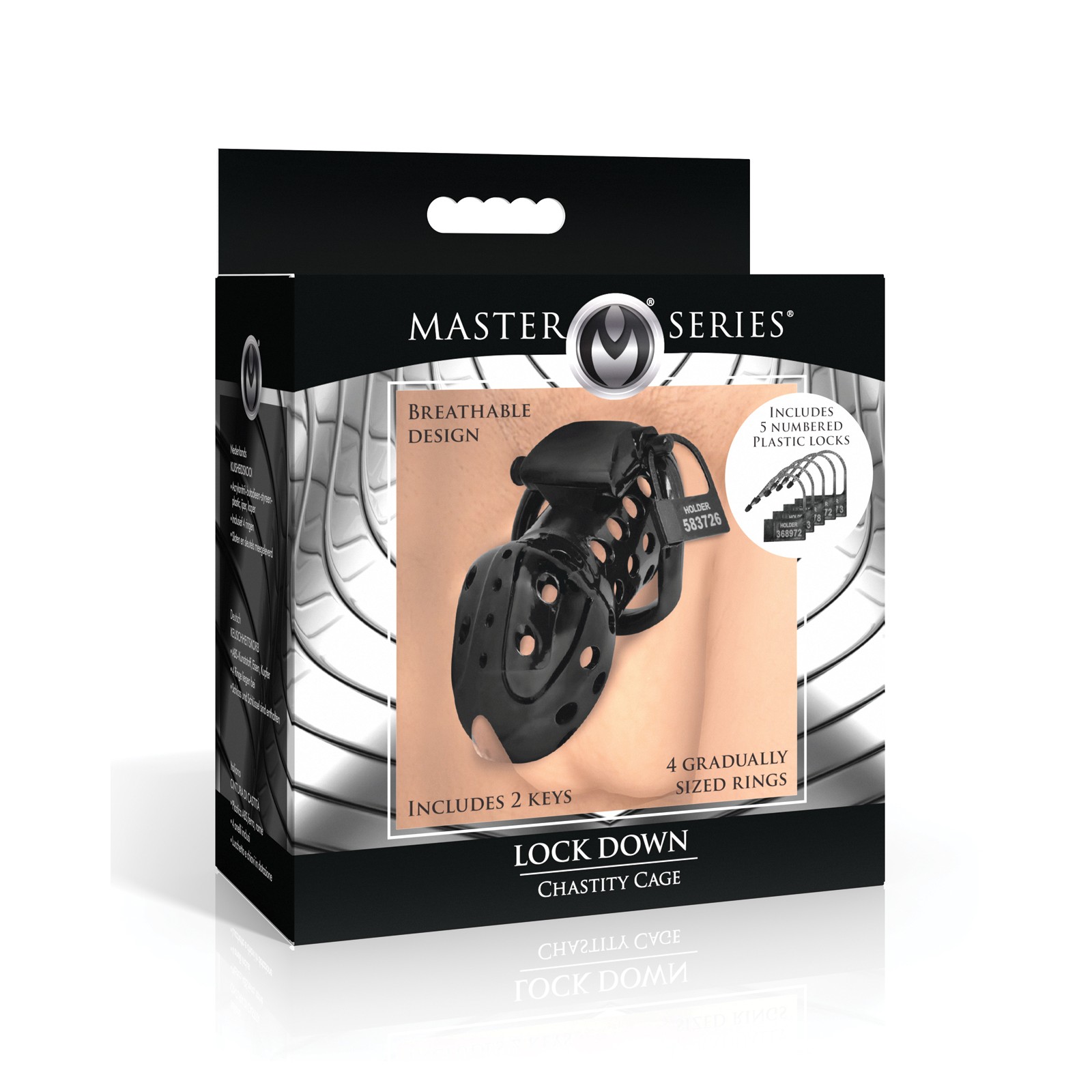 Lock Down Chastity Cage Black