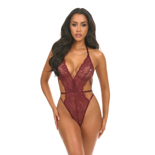 Lina Lace Halter Teddy - Seductive Lingerie