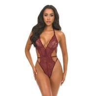 Lina Lace Halter Teddy - Seductive Lingerie