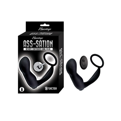 Plug Anal Contorneado Ass-station con Control Remoto