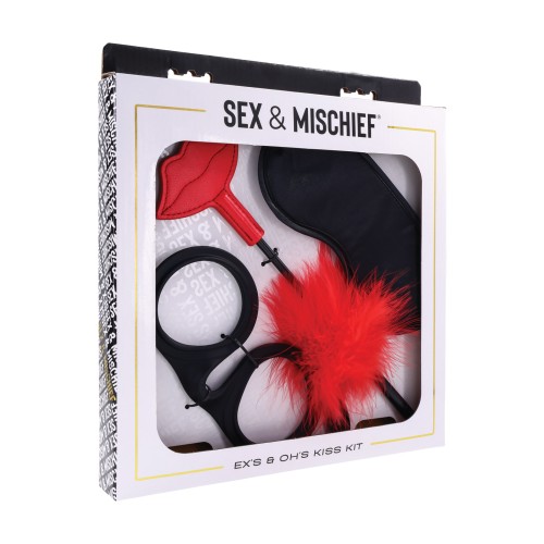 Kit de Beso Ex's & Oh's - Rojo/Negro