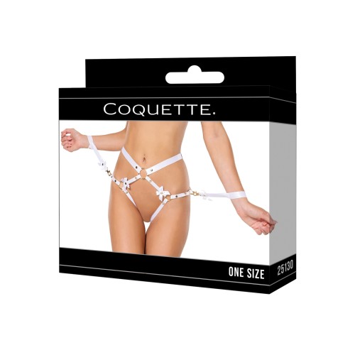 Satin Ribbon Elastic Harness & Cuffs Set