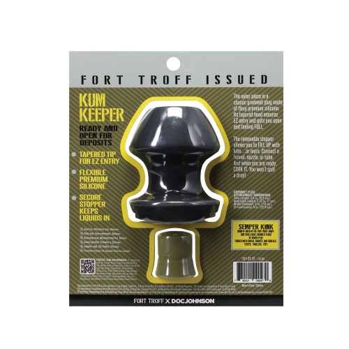 Fort Troff Kum Keeper Anal Plug - Large, Black