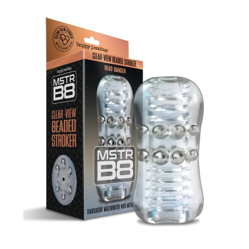 MSTR B8 Head Banger Beaded Stroker - Clear