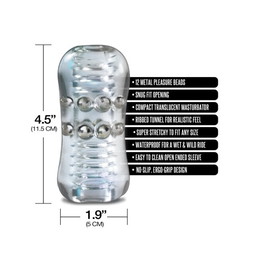 MSTR B8 Head Banger Stroker con Perlas - Transparente