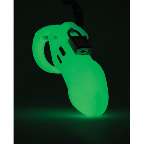 CB-6000 Cock Cage Lock Set Glow in the Dark