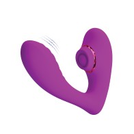 Vibrador Insertable Vibrante y Golpeador - Fucsia