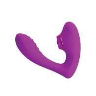 Vibrador Insertable Vibrante y Golpeador - Fucsia