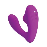 Vibrador Insertable Vibrante y Golpeador - Fucsia