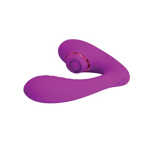 Pretty Love Nauty Thumping & Vibrating Insertable Vibrator - Fushsia