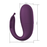 Pretty Love Klay App-Enabled Thrusting Hands-Free Vibrator Purple