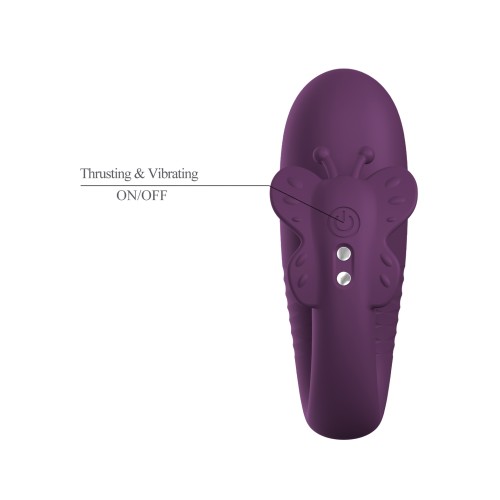 Pretty Love Klay App-Enabled Thrusting Hands-Free Vibrator Purple