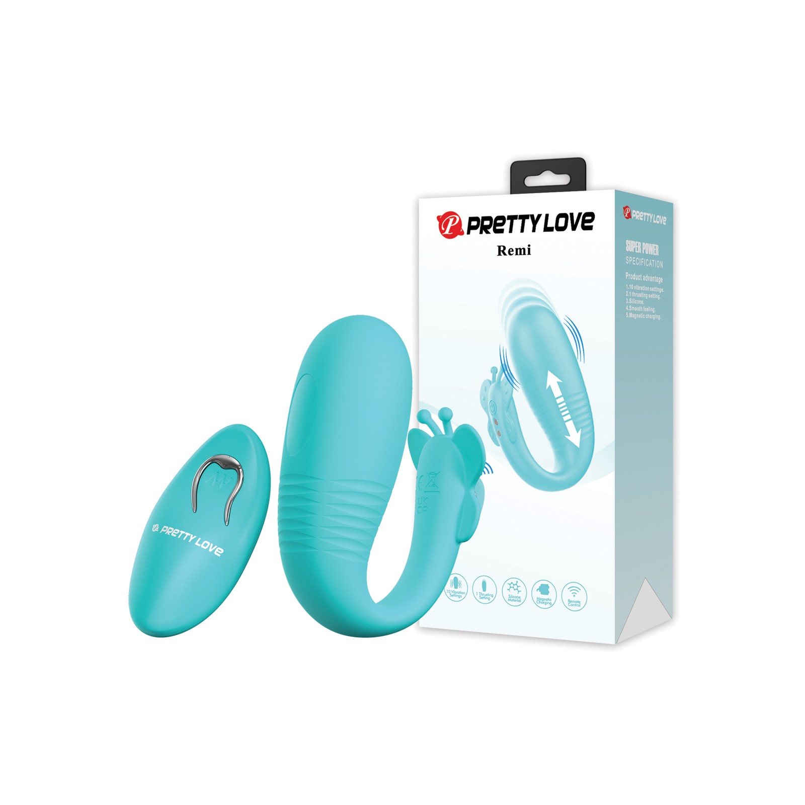 Pretty Love Remi Thrusting Vibrator Aqua