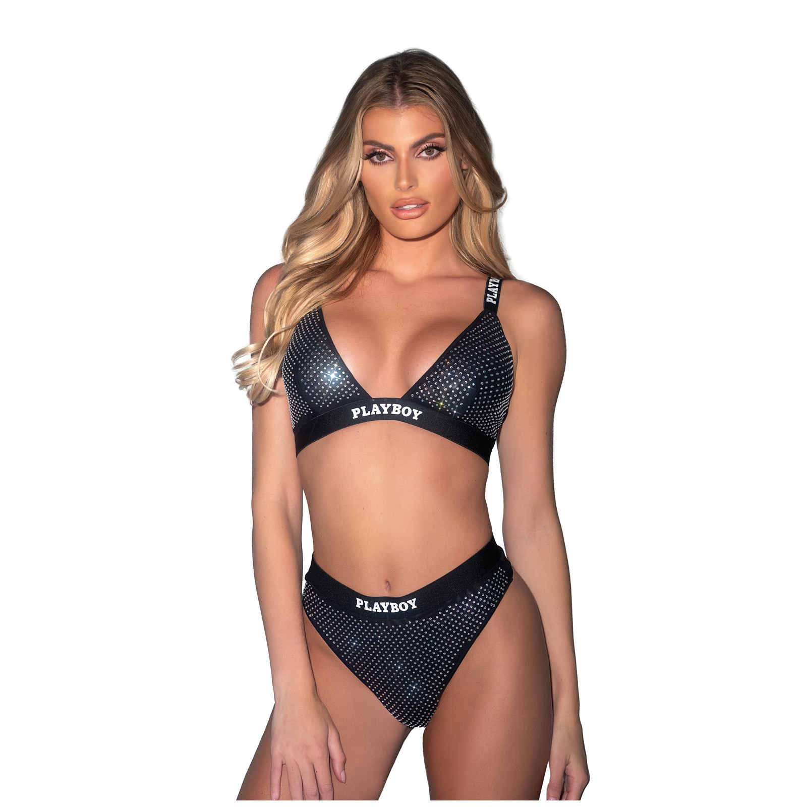 Playboy Disco Fever Rhinestone Lingerie Set