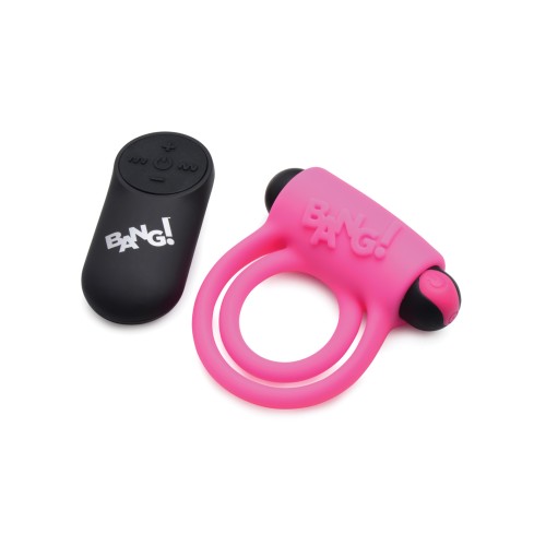 Bang Vibrating Cock Ring and Remote Control - Pink