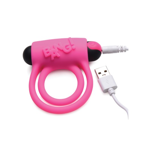 Bang Vibrating Cock Ring and Remote Control - Pink